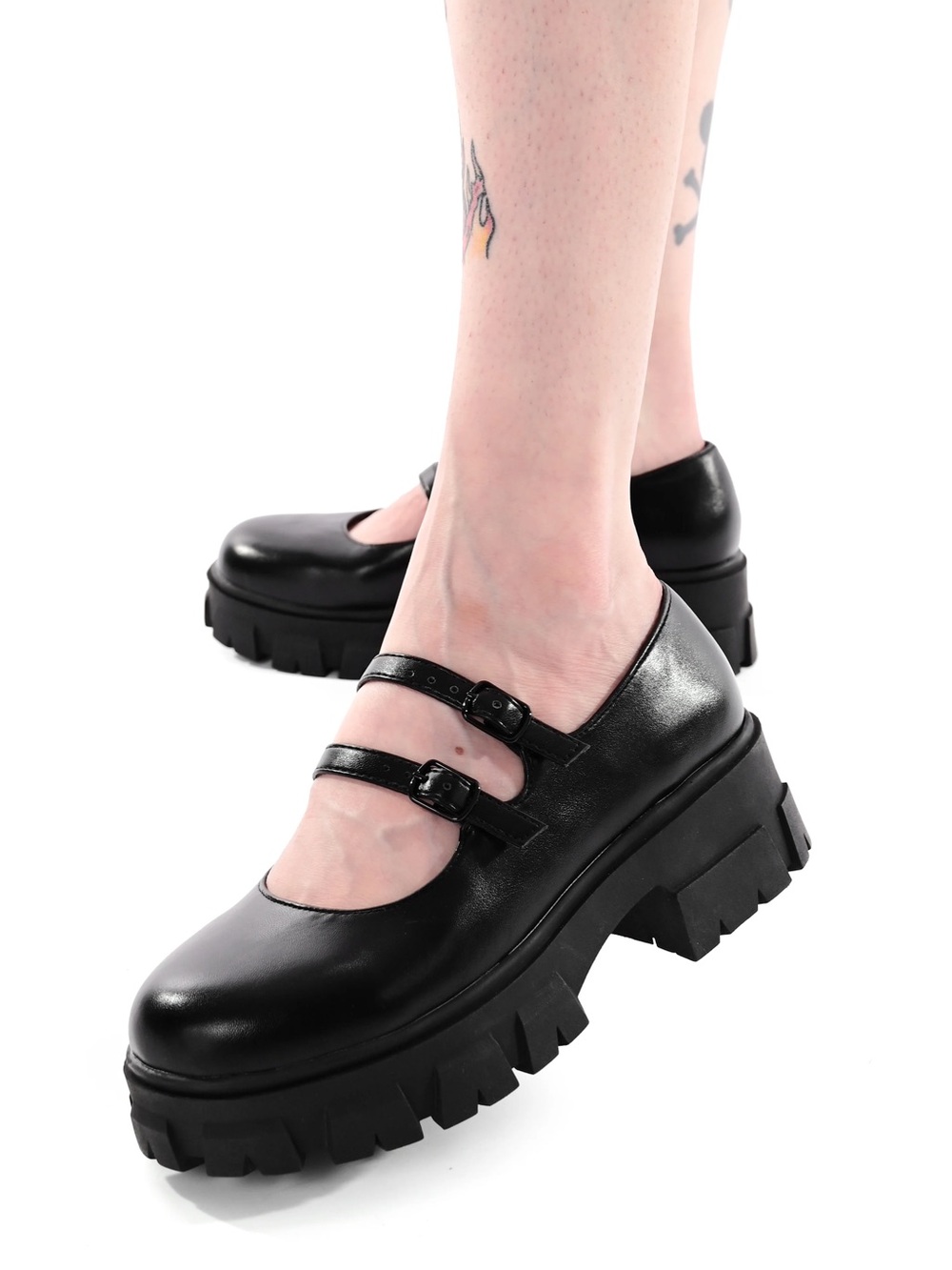 Foxblood Dahlia Platform Mary Janes